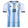 Camiseta de fútbol Argentina 3 Star Messi 10 Primera Equipación Mundial 2022 - Hombre